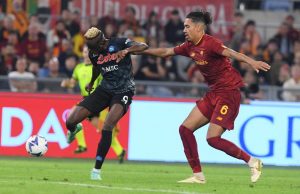 Vìctor Osimhen Chris Smalling AS Roma v SSC Napoli - Serie A