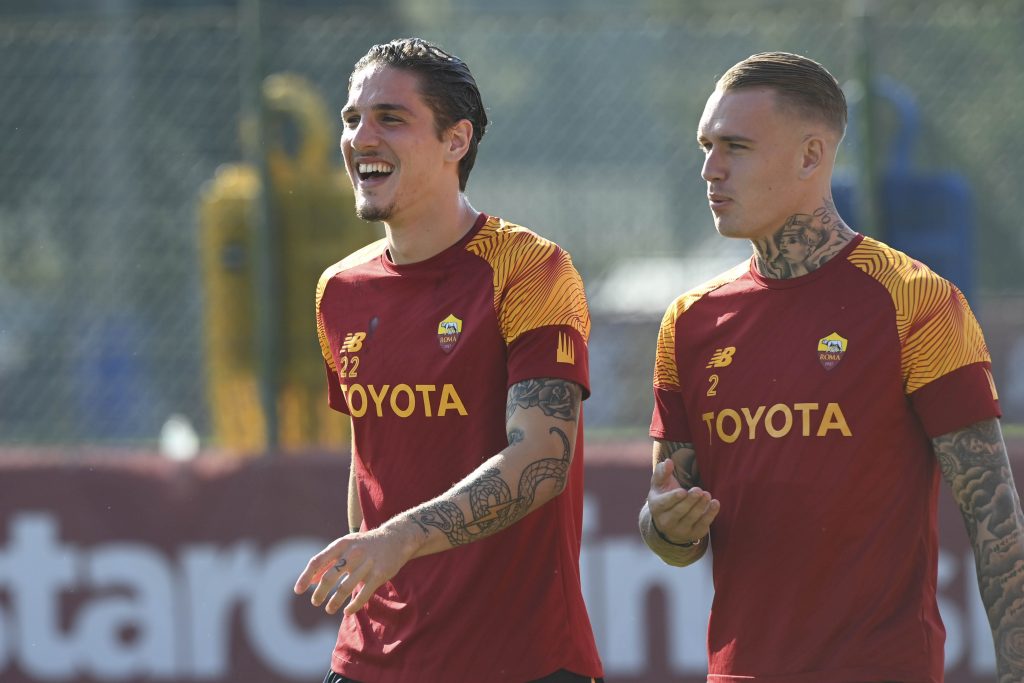 zaniolo karsdorp AS Roma Training Session