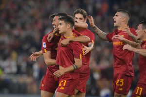 zaniolo smalling dybala AS Roma v US Lecce - Serie A