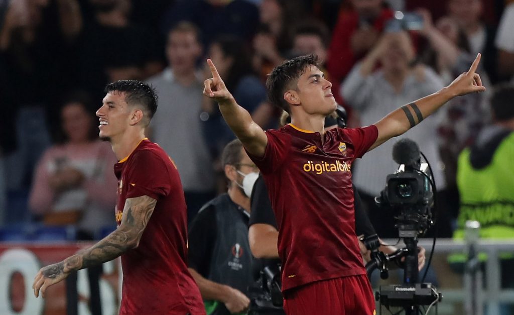 dybala ibanez AS Roma v Real Betis: Group C - UEFA Europa League
