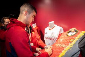 Gianluca Mancini &amp; Leonardo Spinazzola Visit Casa Roma