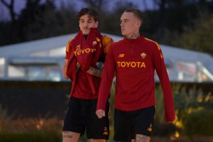 zaniolo karsdorp AS Roma Training Session