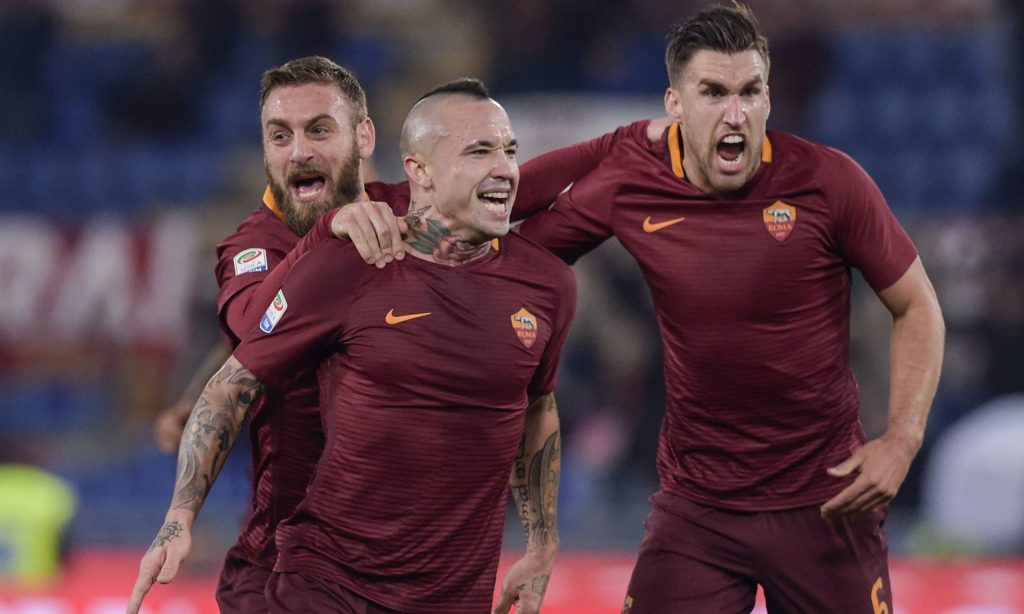nainggolan strootman de rossi AS Roma v AC Milan - Serie A
