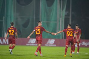mancini el shaarawyCasa Pia v AS Roma - Friendly Match