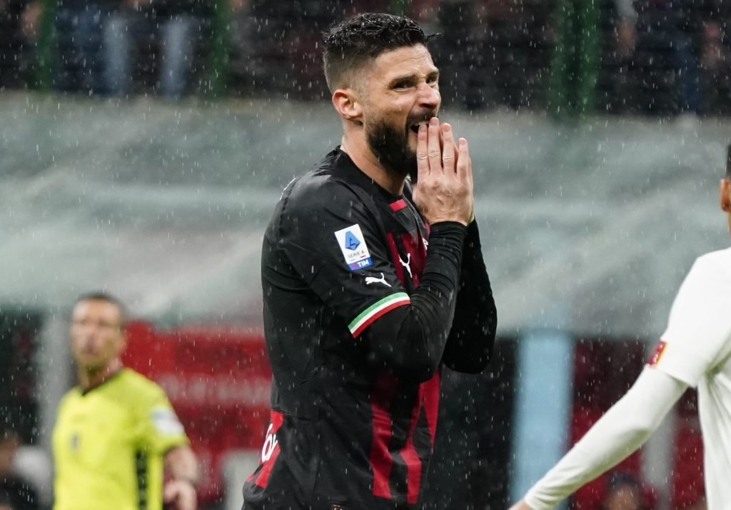 Giroud AC MIlan v AS Roma - Serie A