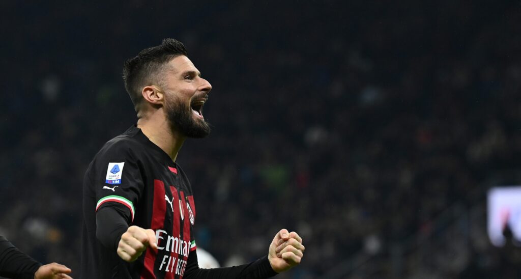 Giroud AC MIlan v AS Roma - Serie A