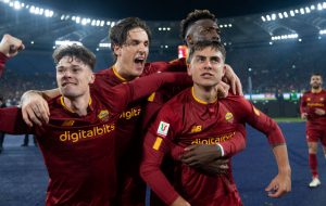 dybala zaniolo abraham zalewski AS Roma v Genoa CFC - Coppa Italia