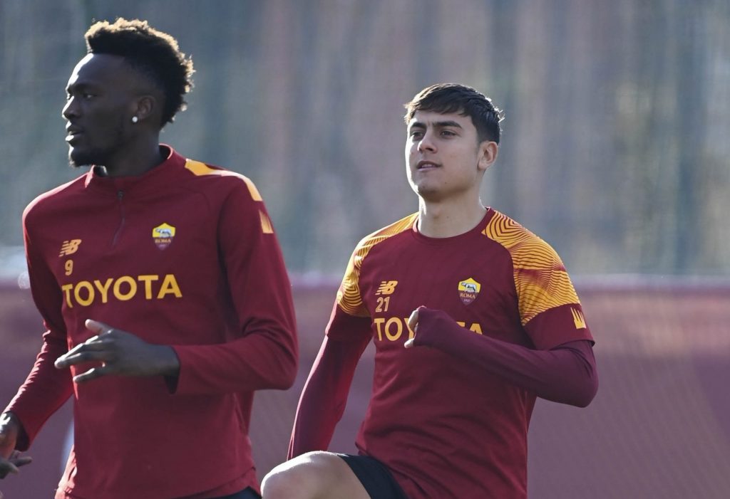dybala abraham AS Roma Training Session