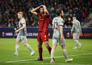 Cristante FC Salzburg v AS Roma: Knockout Round Play-Off Leg One - UEFA Europa League
