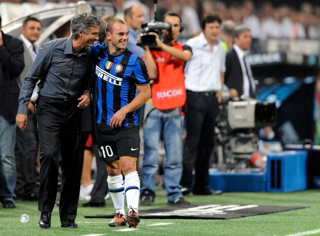 mourinho sneijder AC Milan v FC Internazionale Milano - Serie A