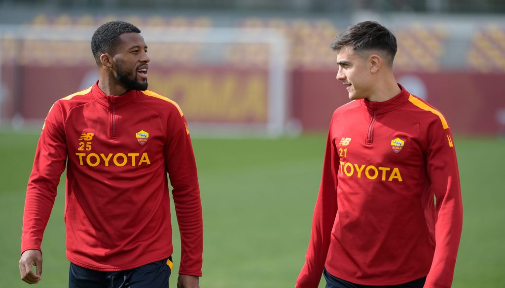 Wijnaldum Dybala AS Roma Training Session