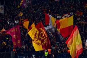 curva tifosi AS Roma v RB Salzburg: Knockout Round Play-Off Leg Two - UEFA Europa League