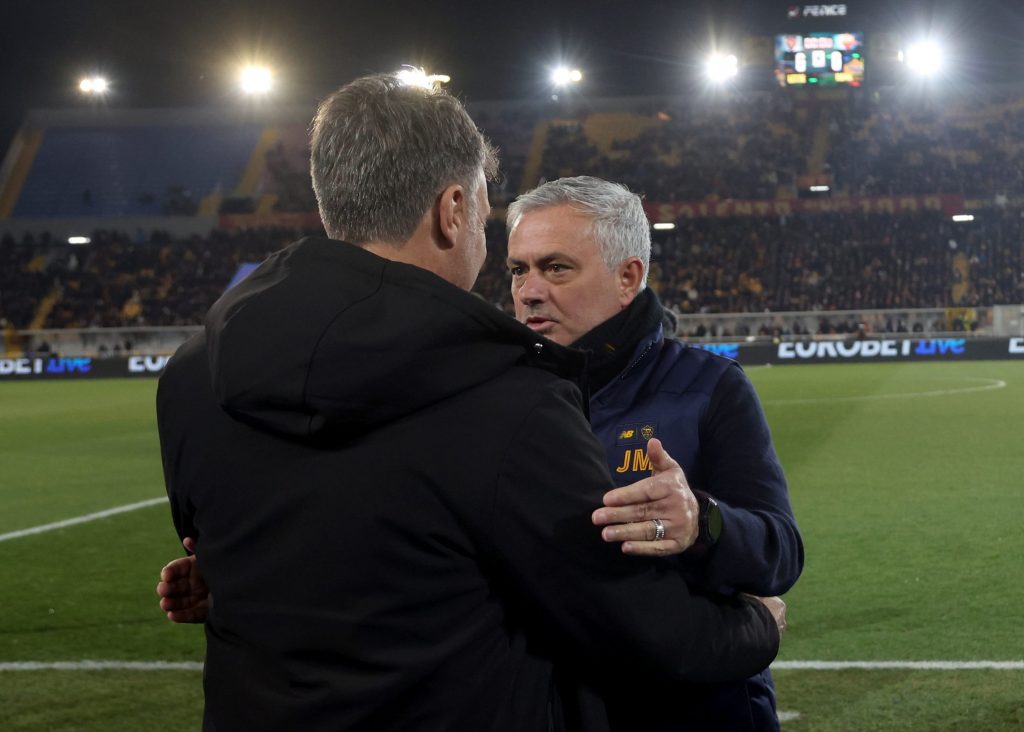 Baroni Mourinho US Lecce v AS Roma - Serie A
