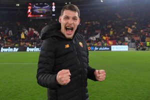 Belotti AS Roma v RB Salzburg: Knockout Round Play-Off Leg Two - UEFA Europa League