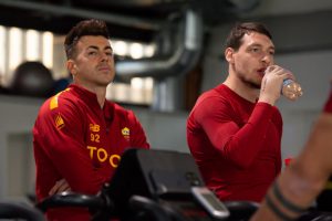 El Shaarawy Belotti AS Roma Training Session