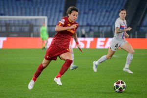 Giacinti AS Roma v FC Barcelona: Quarter-Final 1st Leg - UEFA Women's Champions League