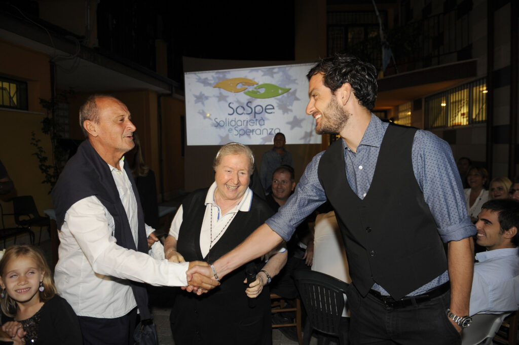 Suor Paola SS Lazio Players Attend A Charity Event