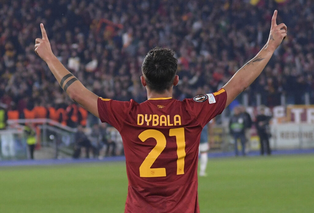 Dybala AS Roma v Feyenoord: Quarterfinal Second Leg - UEFA Europa League