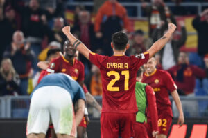 Dybala AS Roma v Feyenoord: Quarterfinal Second Leg - UEFA Europa League