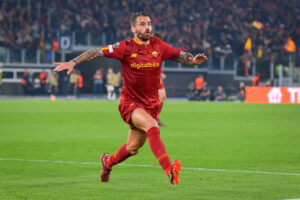 Spinazzola AS Roma v Feyenoord: Quarterfinal Second Leg - UEFA Europa League