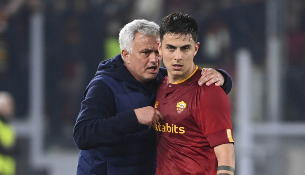 Mourinho Dybala AS Roma v Feyenoord: Quarterfinal Second Leg - UEFA Europa League
