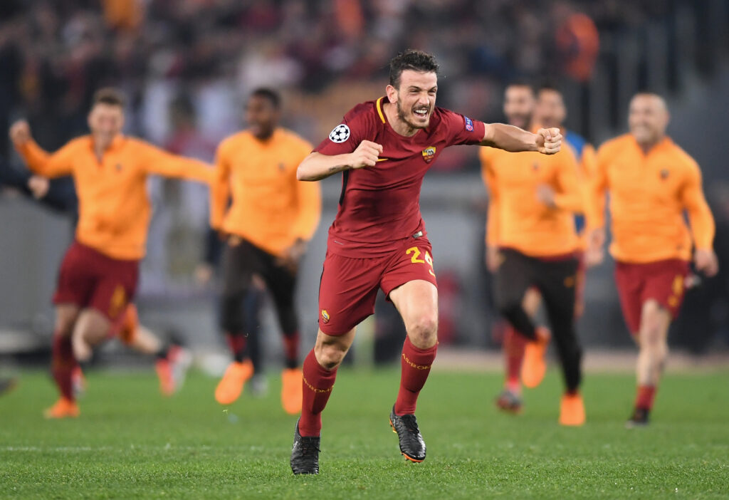 florenzi AS Roma v FC Barcelona - UEFA Champions League Quarter Final Second Leg