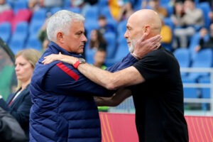mourinho pioli AS Roma v AC MIlan - Serie A