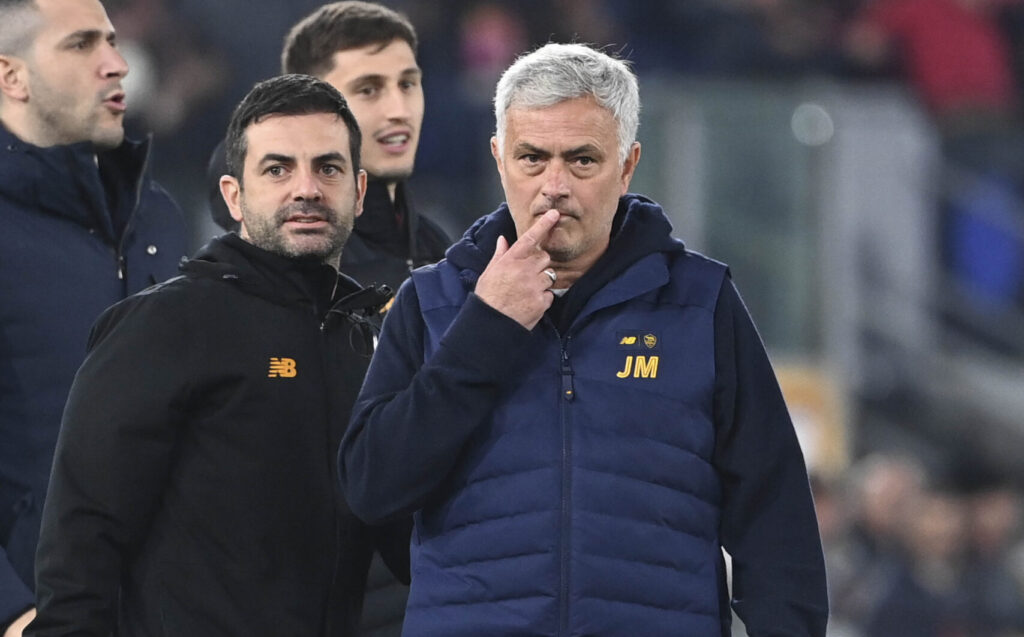 Mourinho AS Roma v Feyenoord: Quarterfinal Second Leg - UEFA Europa League