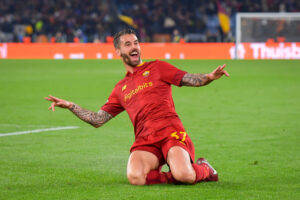 Spinazzola AS Roma v Feyenoord: Quarterfinal Second Leg - UEFA Europa League