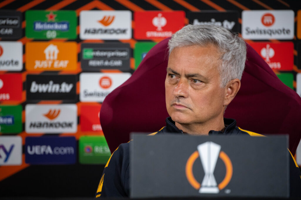 mourinho AS Roma Training Session And Press Conference