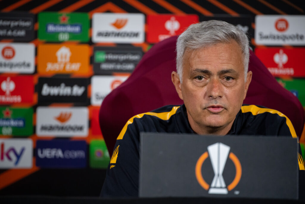 mourinho AS Roma Training Session And Press Conference