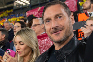 Totti Noemi AS Roma v Bayer 04 Leverkusen: Semi-Final First Leg - UEFA Europa League