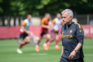Mourinho AS Roma Training Session And Press Conference