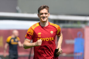 Llorente AS Roma Training Session And Press Conference