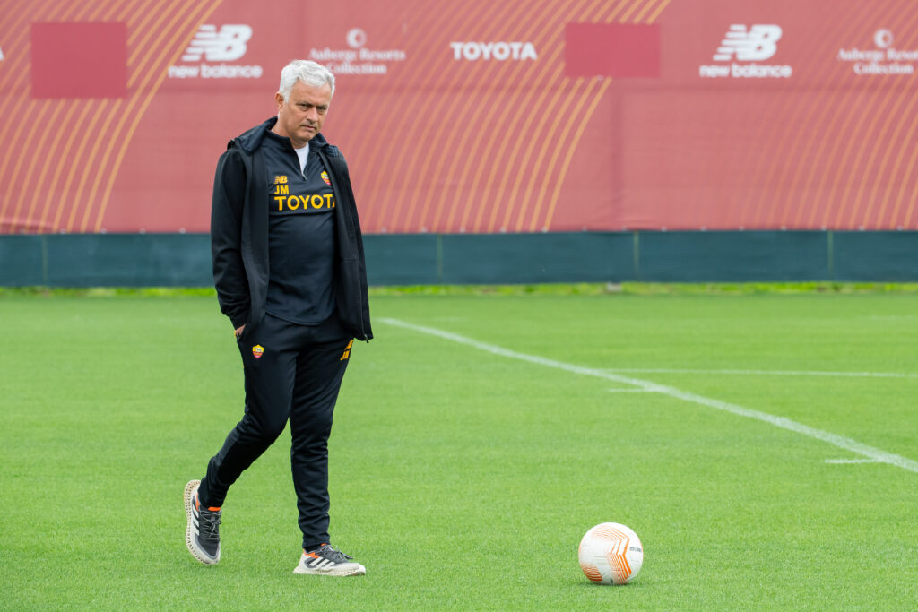 mourinho AS Roma Training Session And Press Conference