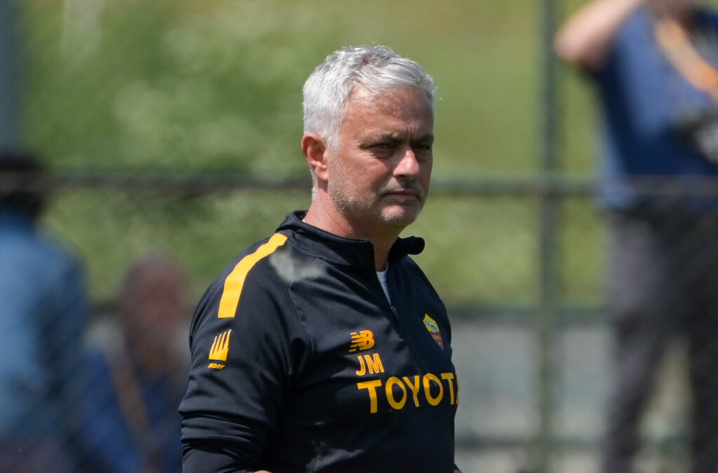 Mourinho AS Roma Training Session And Press Conference