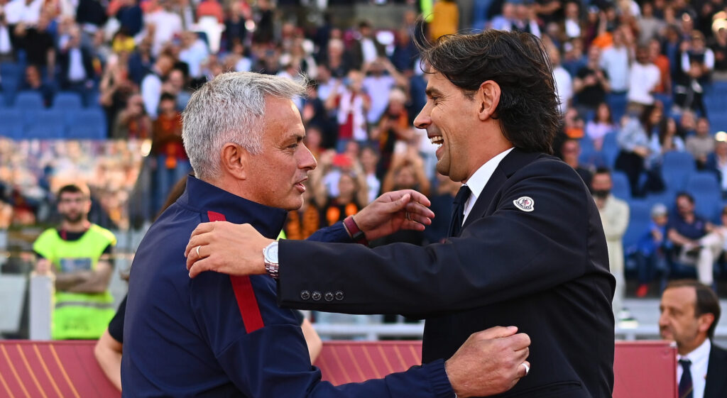 Inzaghi Mourinho AS Roma v FC Internazionale - Serie A