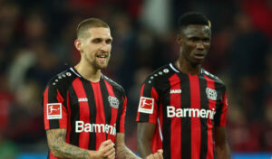 Andrich Kossounou Bayer 04 Leverkusen v Eintracht Frankfurt - Bundesliga