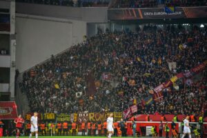 Tifosi Bayer 04 Leverkusen v AS Roma: Semi-Final Second Leg - UEFA Europa League