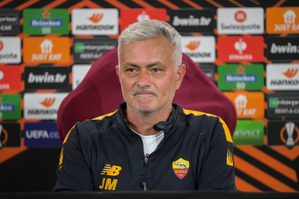 Mourinho AS Roma Training Session And Press Conference