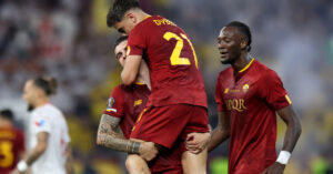Mancini Dybala Sevilla FC v AS Roma - UEFA Europa League Final 2022/23