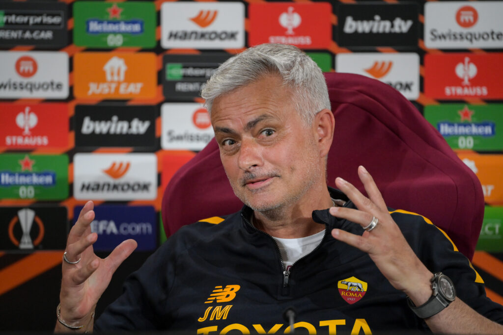 Mourinho AS Roma Training Session And Press Conference