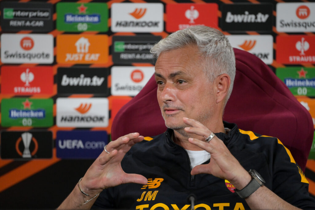 Mourinho AS Roma Training Session And Press Conference