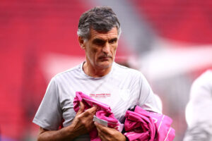 Mendilibar Sevilla FC Training Session And Press Conference - UEFA Europa League Final 2022/23