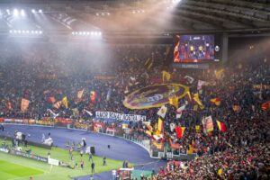 Tifosi AS Roma v Bayer 04 Leverkusen: Semi-Final First Leg - UEFA Europa League