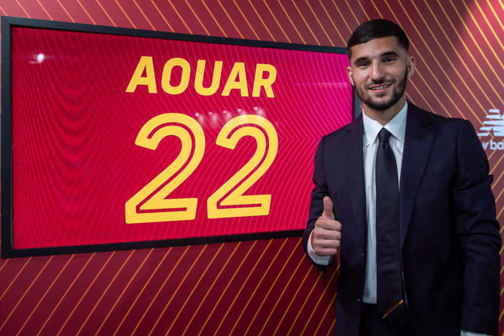 aouar AS Roma Unveil New Signing Houssem Aouar