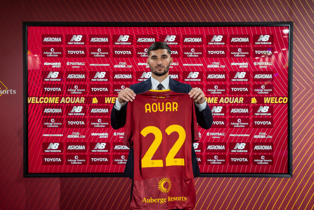 aouar AS Roma Unveil New Signing Houssem Aouar