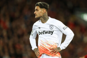 Scamacca Liverpool FC v West Ham United - Premier League