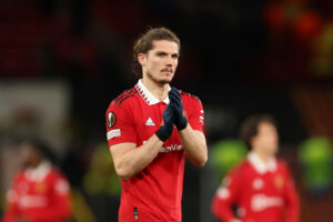 Sabitzer Manchester United v Sevilla FC: Quarterfinal First Leg - UEFA Europa League