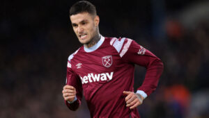 Scamacca Leeds United v West Ham United - Premier League